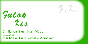 fulop kis business card