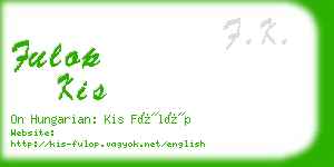 fulop kis business card